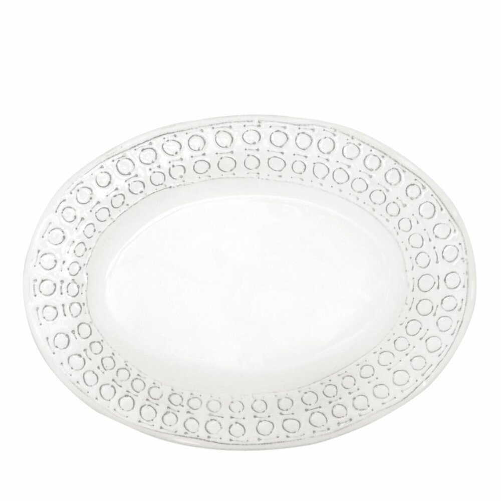 NWOT Vietri Forte Multi Dot Oval Platter